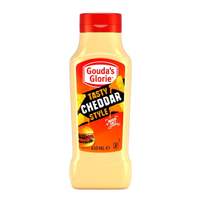 Sauce CHEDDAR Style de Gouda's Glorie, un délice végétalien 650ml