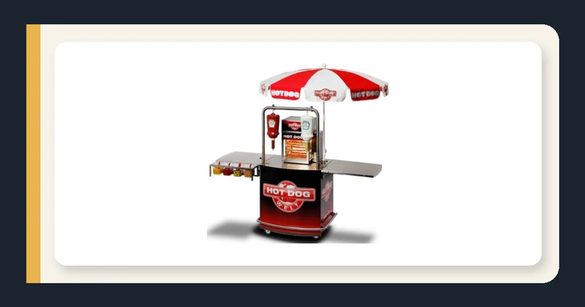 Chariot de restauration ambulant pour hot-dogs Boston